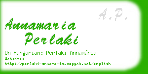 annamaria perlaki business card