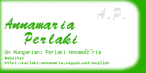 annamaria perlaki business card